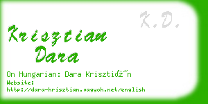krisztian dara business card